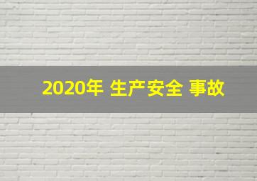 2020年 生产安全 事故